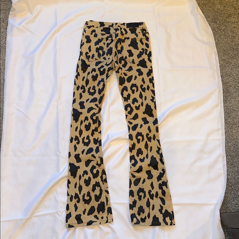 Fallon Taylor leopard flares, size 29 , jeans, - Picture 5 of 5